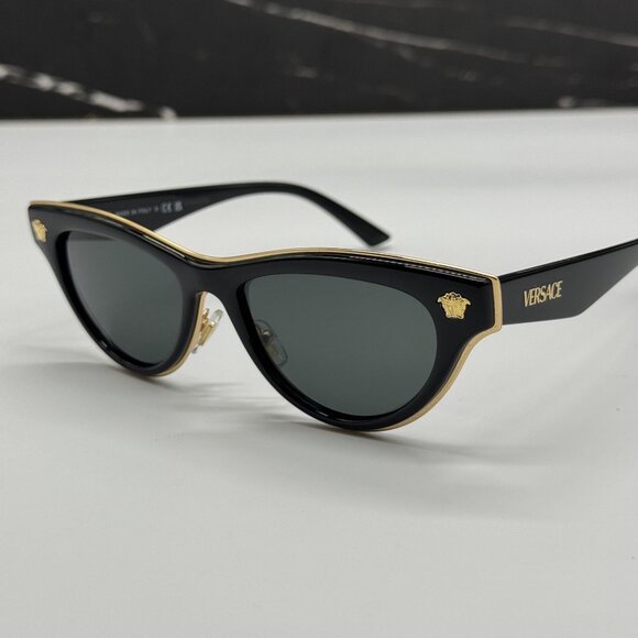 NEW VERSACE VE2273 GB1/87 CAT EYE BLACK/GRAY WOMEN SUNGLASSES MOD 2273 GB1/87 main image 4